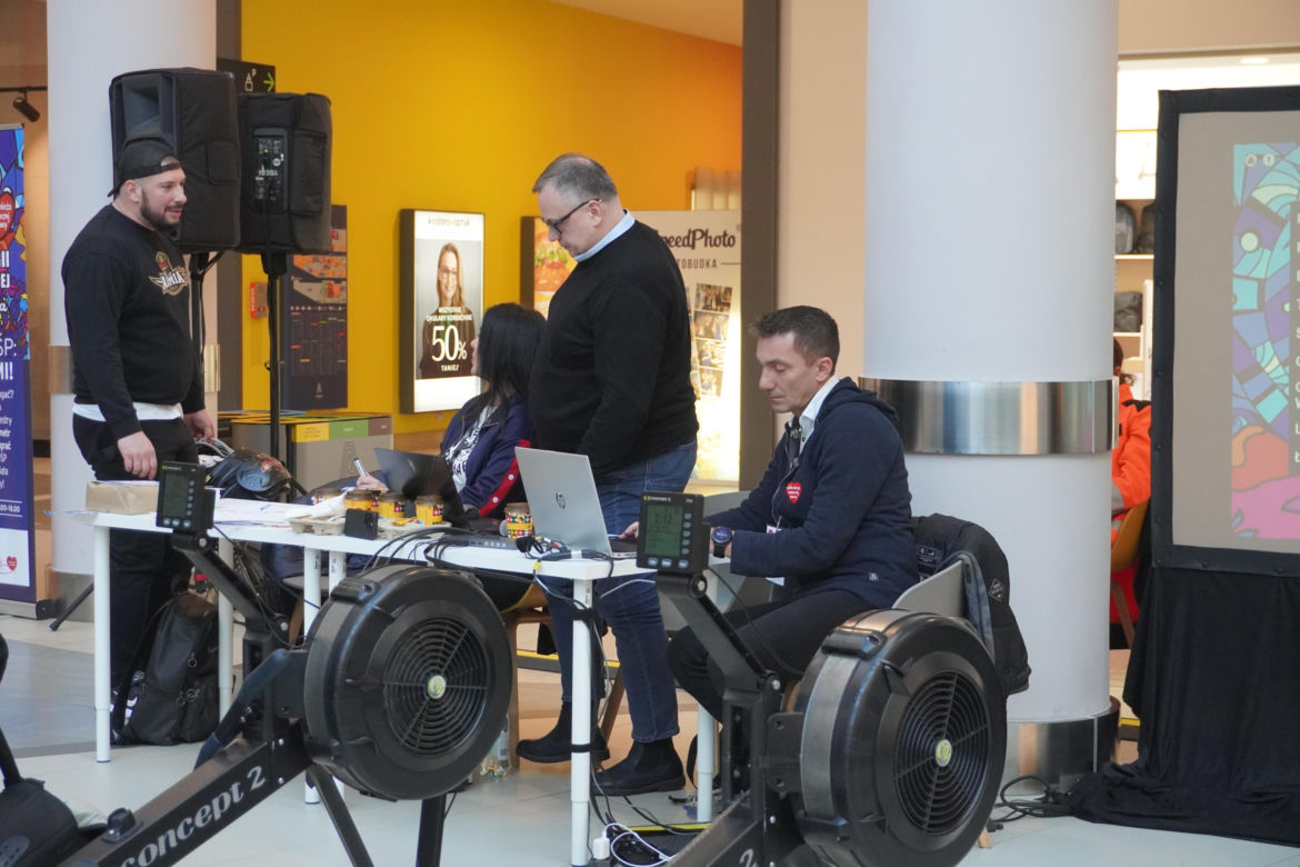 Wiosłowanie dla WOŚP w Poznaniu