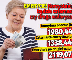 Emerycie! Korzystniejsza będzie czternastka, czy druga waloryzacja?