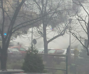 Pożar aut na Gocławiu
