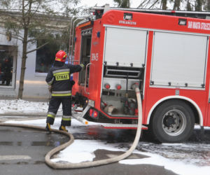 Pożar warsztatu samochodowego przy ul Racławickiej