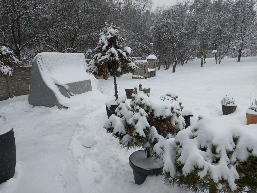 Starachowice pod śniegiem, na drogach trudne warunki do jazdy