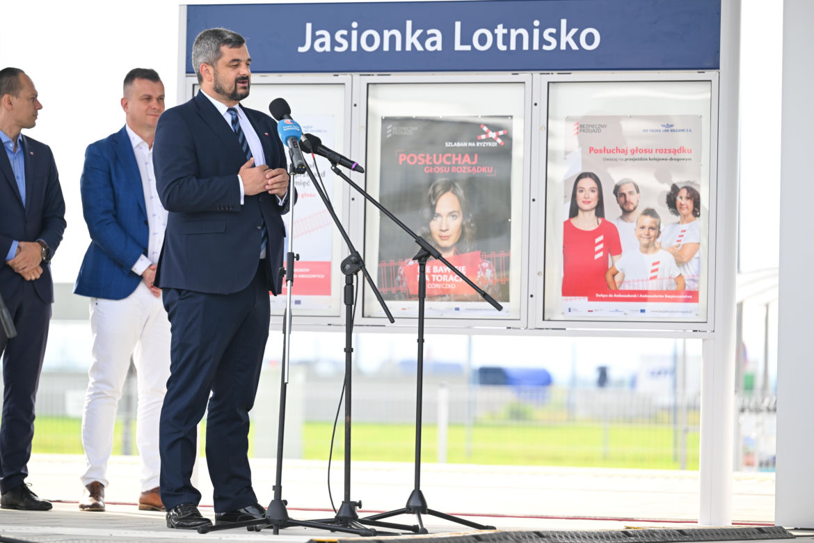 Otwarcie nowej linii kolejowej z Rzeszowa do lotniska w Jasionce