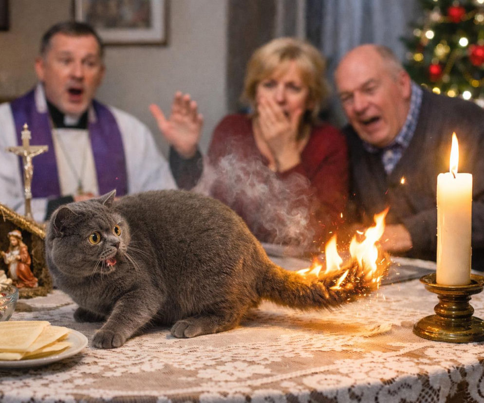 Kolęda, podczas której kotu zapalił się ogon
