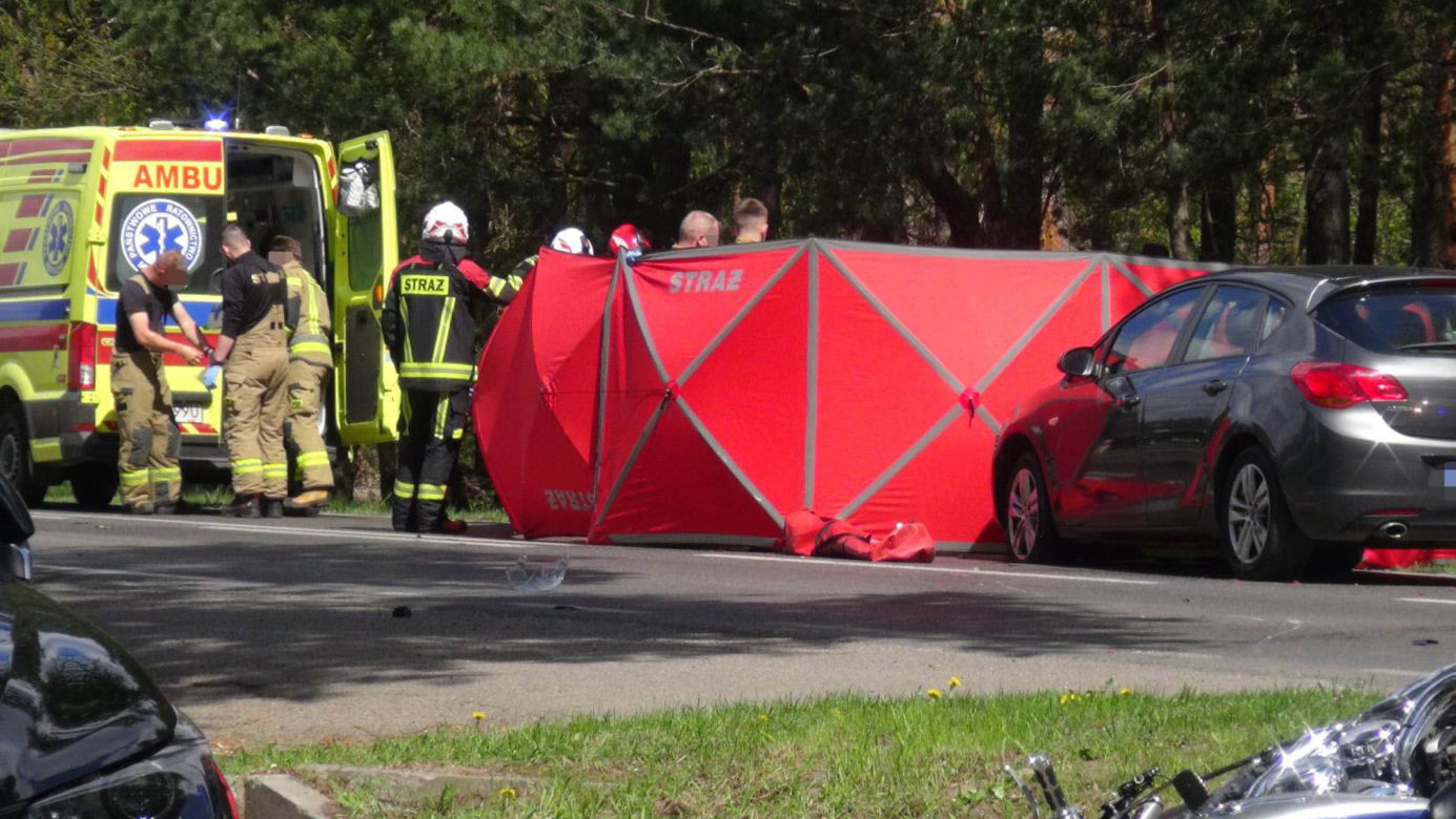 Śmierć na drodze pod Legionowem. Motocyklista zginął przejechany przez samochód