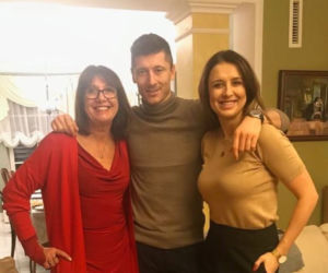 Robert Lewandowski z siostrą