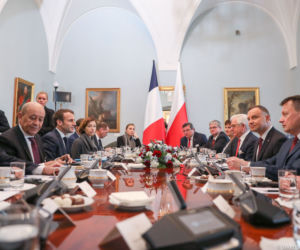 Spotkanie Prezydenta Andrzeja Dudy z Prezydentem Emmanuelem Macronem