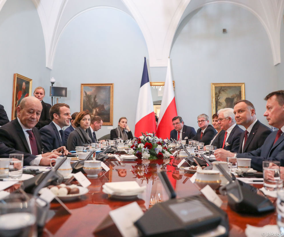 Spotkanie Prezydenta Andrzeja Dudy z Prezydentem Emmanuelem Macronem