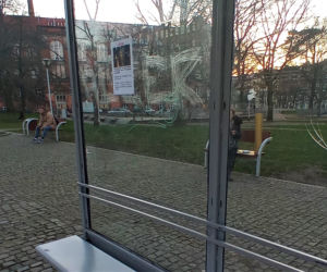 Plakaty z gestem Joanny Lichockiej pojawiły się na przystankach komunikacji miejskiej w Szczecinie