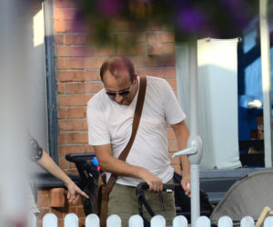 Robert Górski z rodziną w restauracji