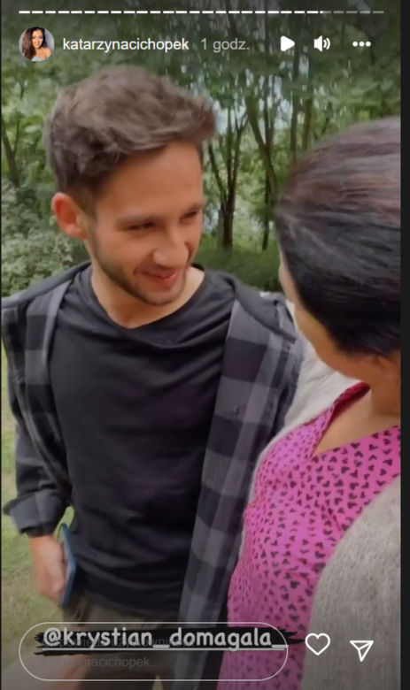 M jak miłość na planie. Mateusz (Krystian Domagała), Kinga (Katarzyna Cichopek)