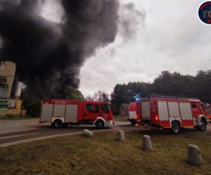 Pożar hali magazynowej Konstancin 