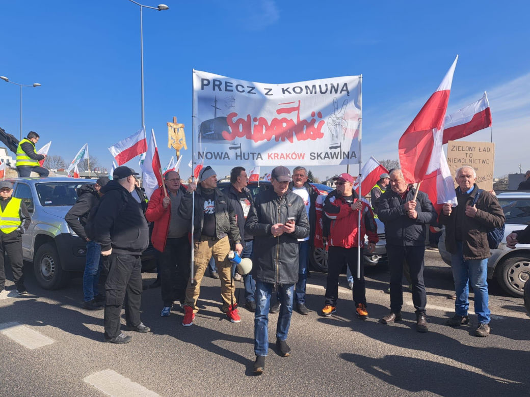 Protest rolników w Krakowie. 20.03.2024