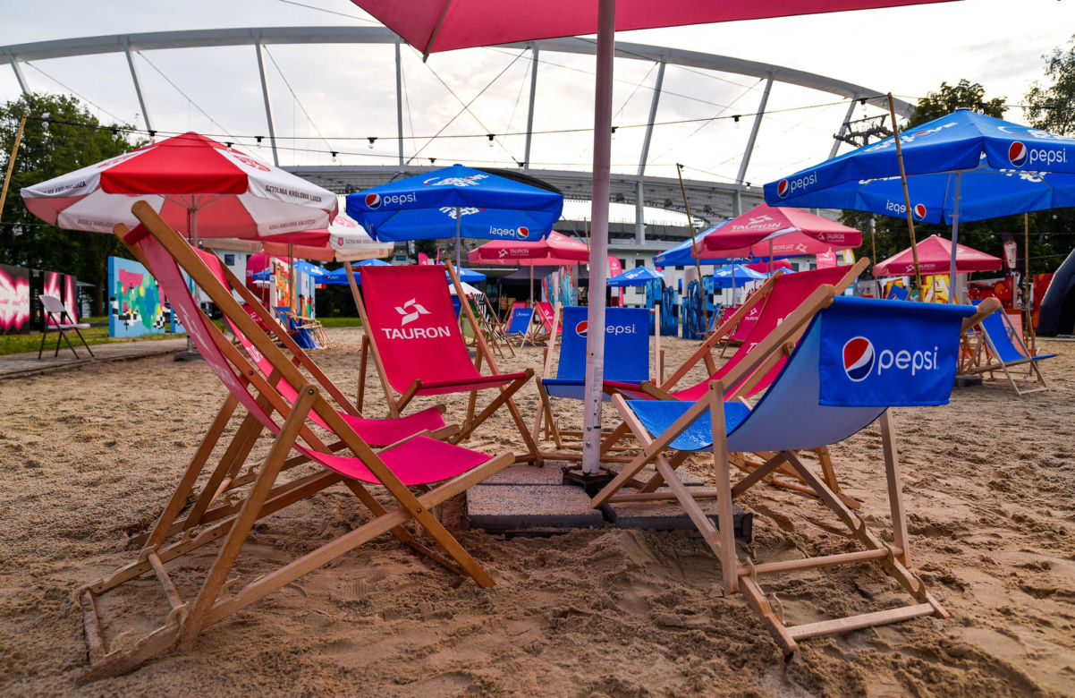 Tak wygląda sztuczna plaża przy Stadionie Śląskim. Rozkręcaliśmy tam imprezę w ramach Eska Summer City