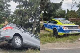 Koniec amerykańskiego snu. Mustang odebrany pijanemu kierowcy został rozbity w wypadku