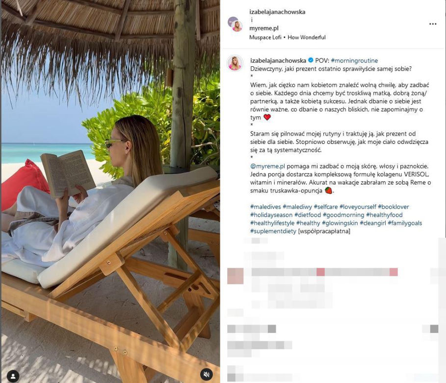 Iza Janachowska wypoczywa na Malediwach