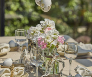 Pelargonie w wielkanocnych dekoracjach