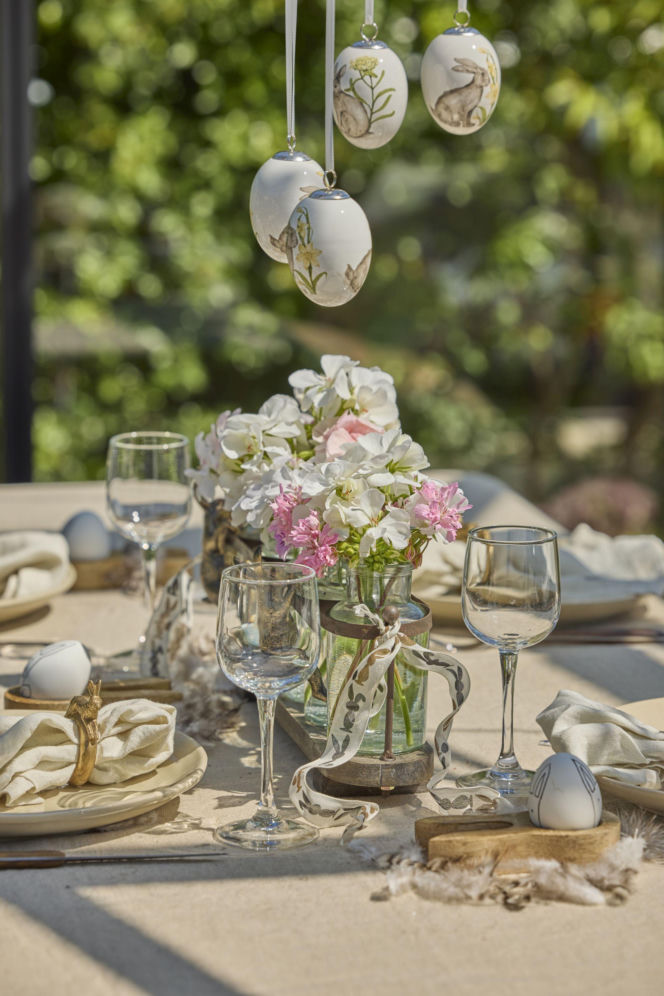 Pelargonie w wielkanocnych dekoracjach