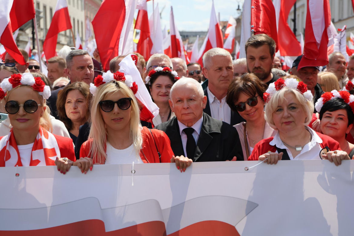 Jarosław Kaczyński na marszu Karola Nawrockiego