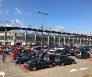 Kibice Widzewa przed derbami