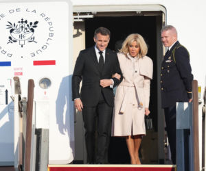 Emmanuel Macron z żoną Brigitte Macron