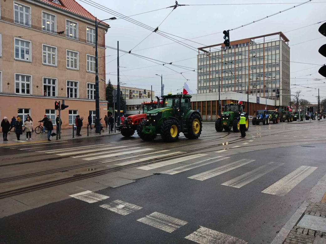 Protest rolników w Olsztynie 20 lutego