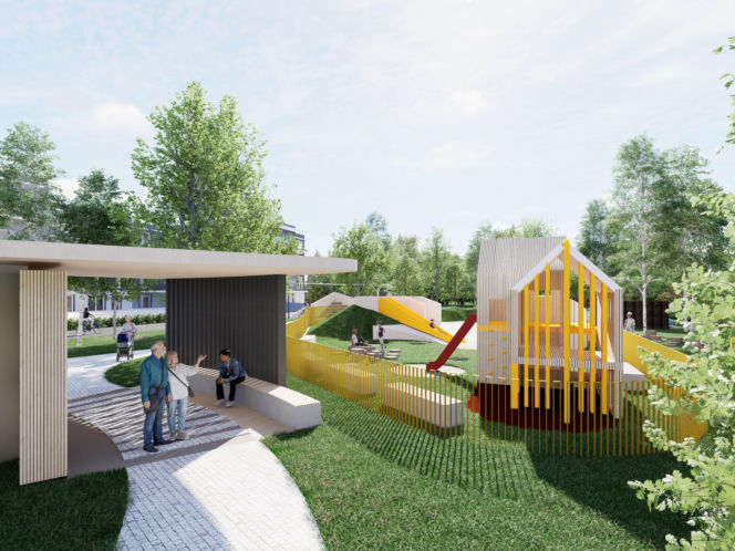 Wizualizacja nowego osiedla w dzielnicy Tłoki