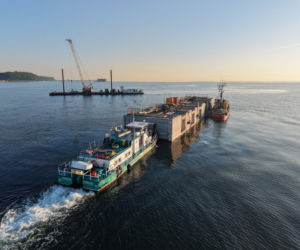Budowa falochronów w dla Portu Zewnętrznego w Gdyni