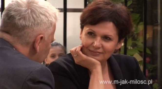 M jak miłość. Marysia (Małgorzata Pieńkowska),  Robert Bilski (Zbigniew Stryj)