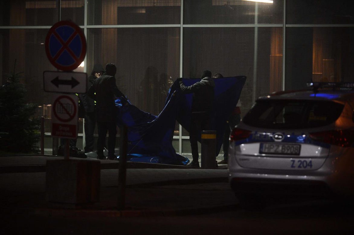 Zwłoki kobiety pod siedzibą Polsatu
