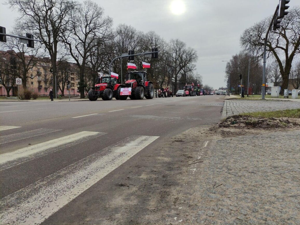 Protest rolników w Elblągu
