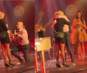 Podczas koncertu Edyty Górniak na scenę weszła para.