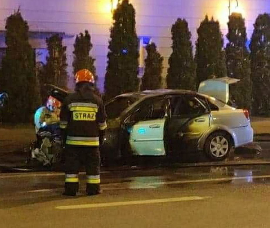 Uber spalił się na ulicy