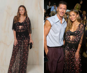 Anna Lewandowska w prześwitującej sukni na pokazie Dolce&Gabbana. Pozowali z gwiazdorem 365 dni [ZDJĘCIA]
