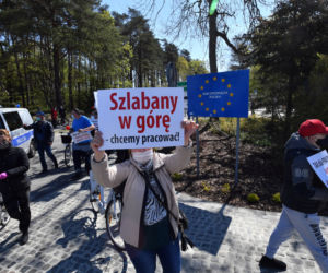 Protesty na granicy w Świnoujściu - 8 maja 2020