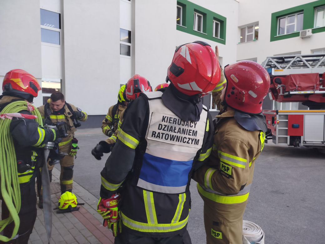 Powiatowe ćwiczenia strażackie w szpitalu wojewódzkim w Siedlcach