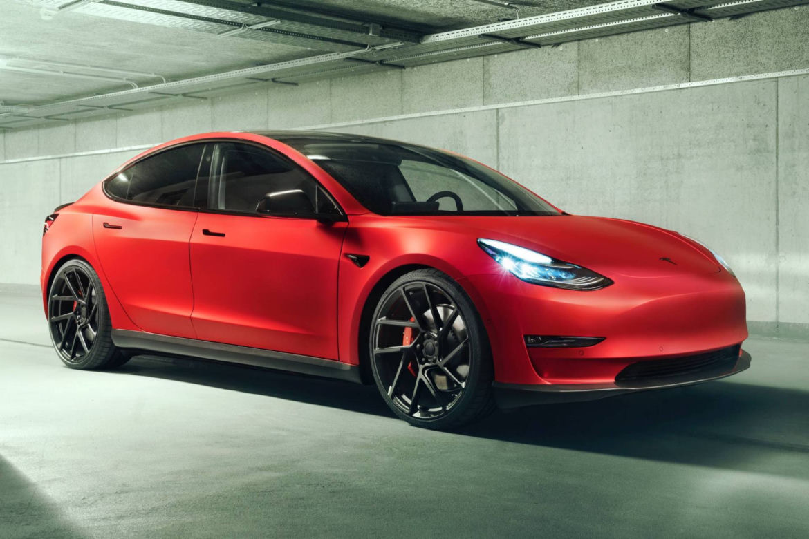 Tesla Model 3 po tuningu Novitec