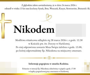 Nikodem nie obudził się do szkoły i nikt nie wie, na co zmarł. Przekazano szczegóły pożegnania 13-latka