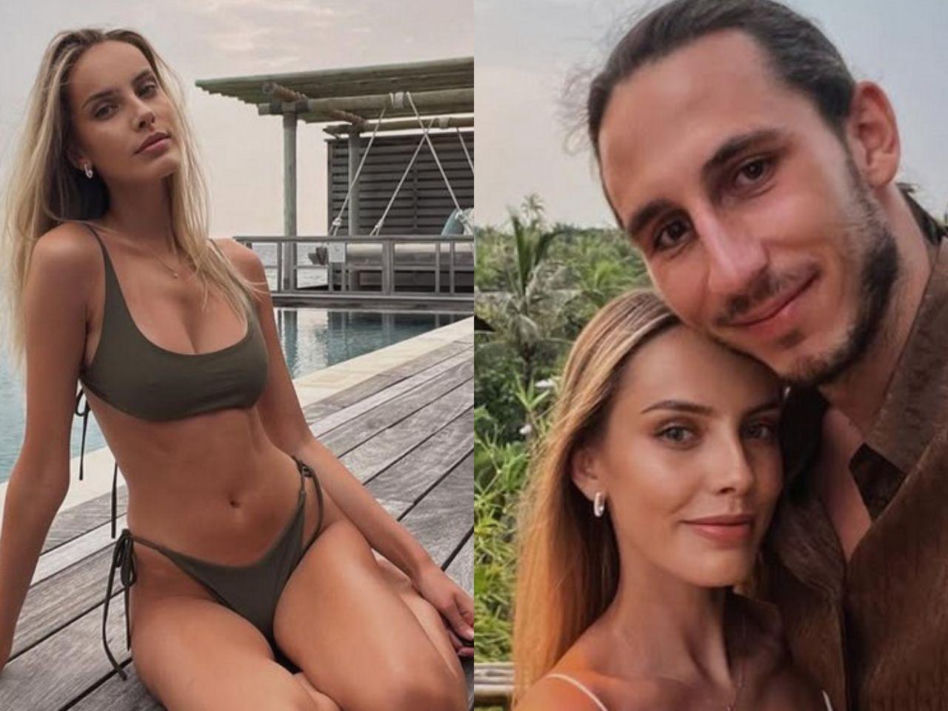 Kamil Grabara i jego dziewczyna Dominika Robak
