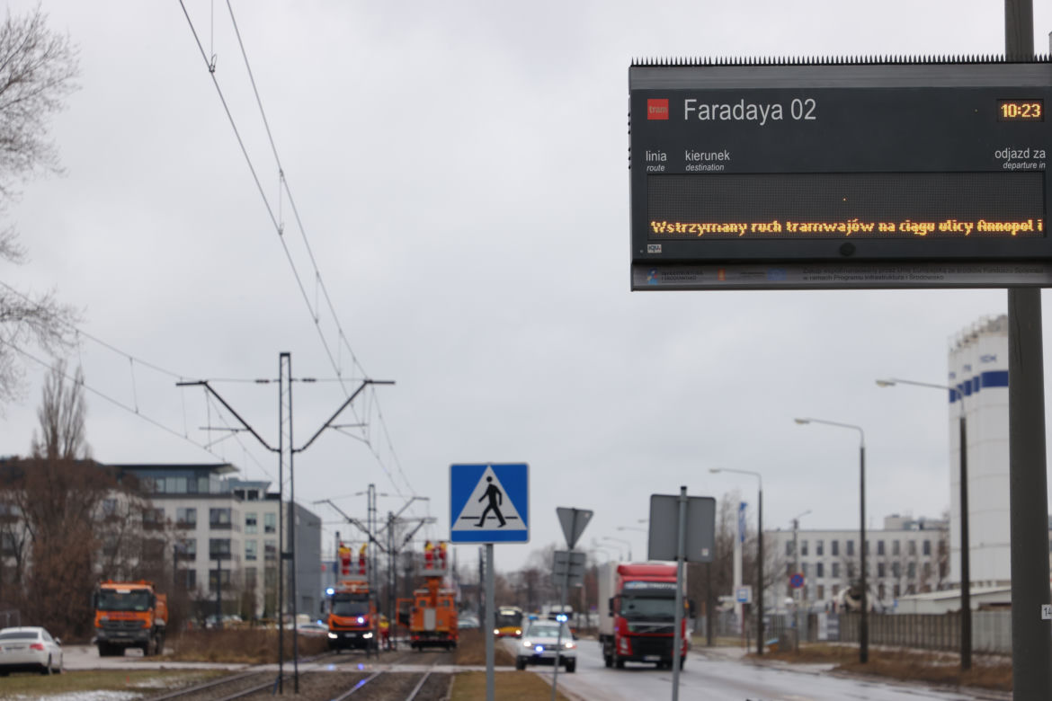 Poważna awaria na Żeraniu. Tramwaje kursują na skróconej trasie