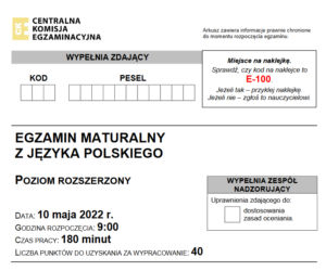 Matura język polski 2022 - arkusz CKE poziom rozszerzony