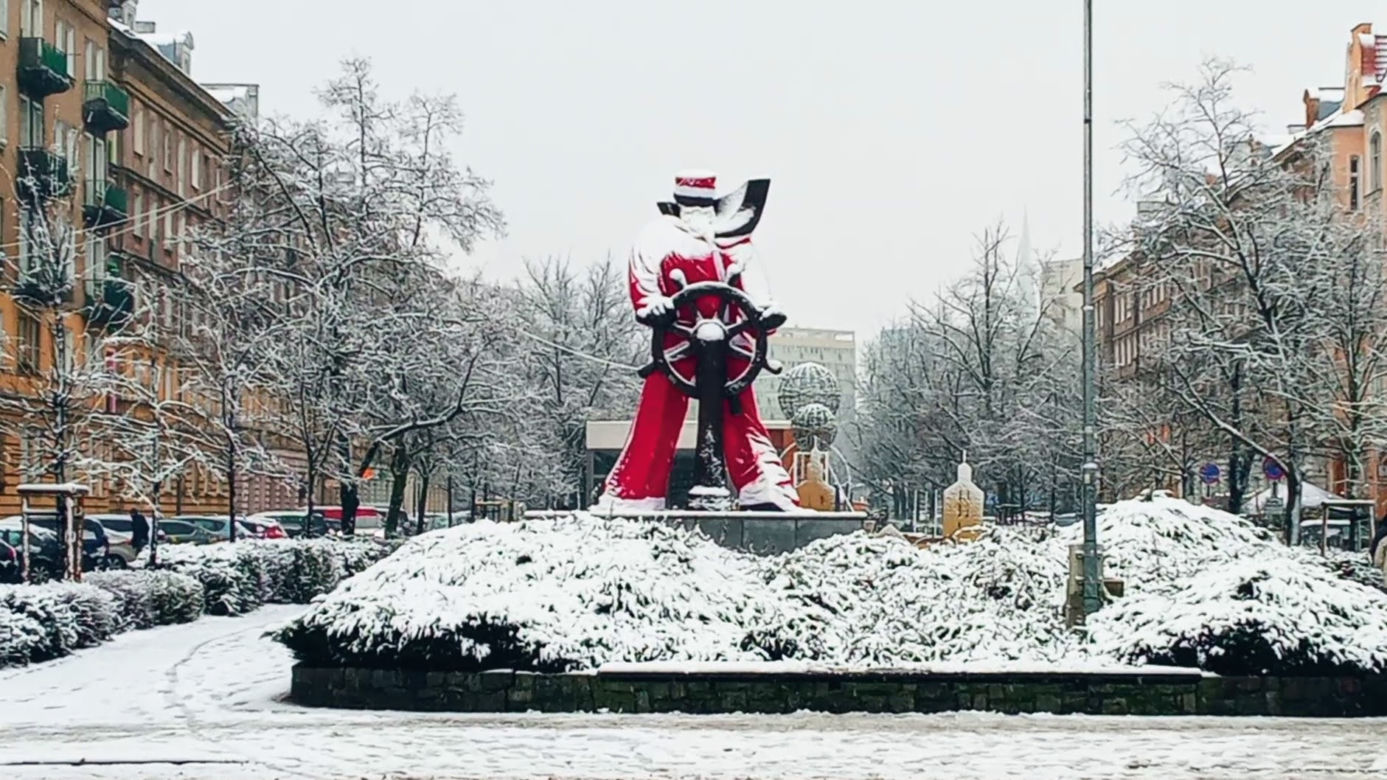 Pierwszy śnieg w Szczecinie