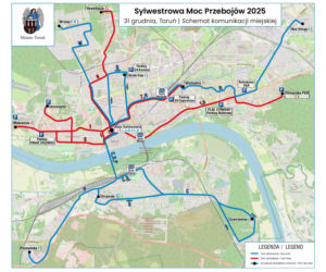 Sylwestrowa Moc Przebojów 2025/26 w Toruniu: Informacje organizacyjne
