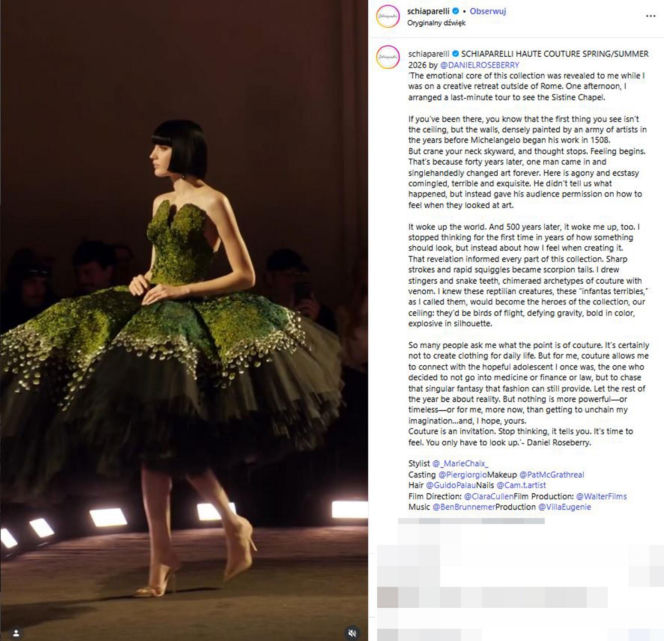 Tłum gwiazd  na pokazie Schaparelli