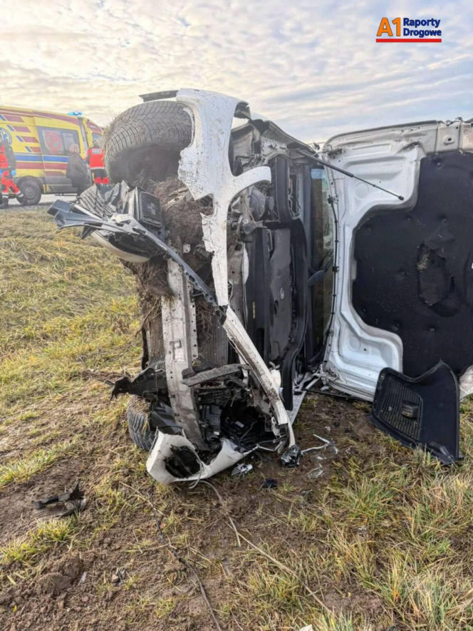 Karambol na autostradzie A1 w środę 11 grudnia 2025