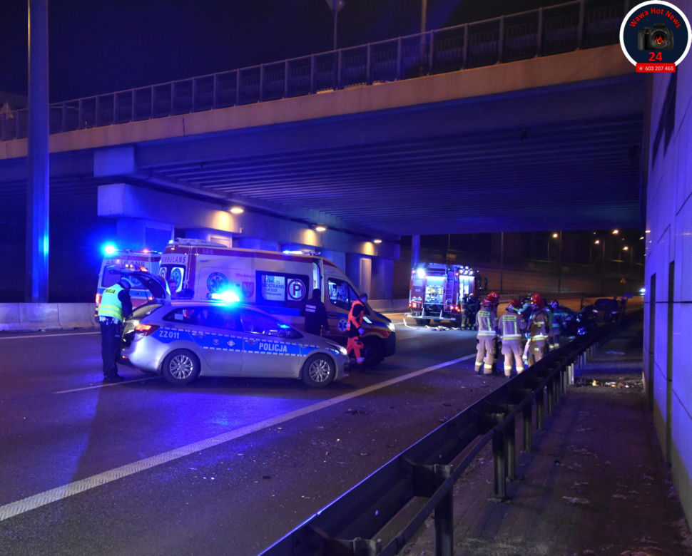 Poważny wypadek na S8. Zderzenie trzech aut osobowych i ciężarówki. 5 osób rannych!