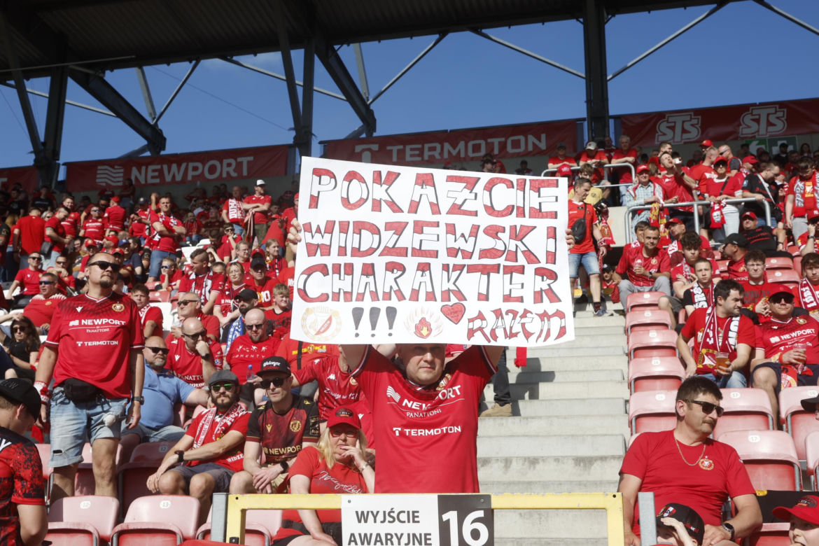 Kibice na meczu Widzew Łódź - Piast Gliwice