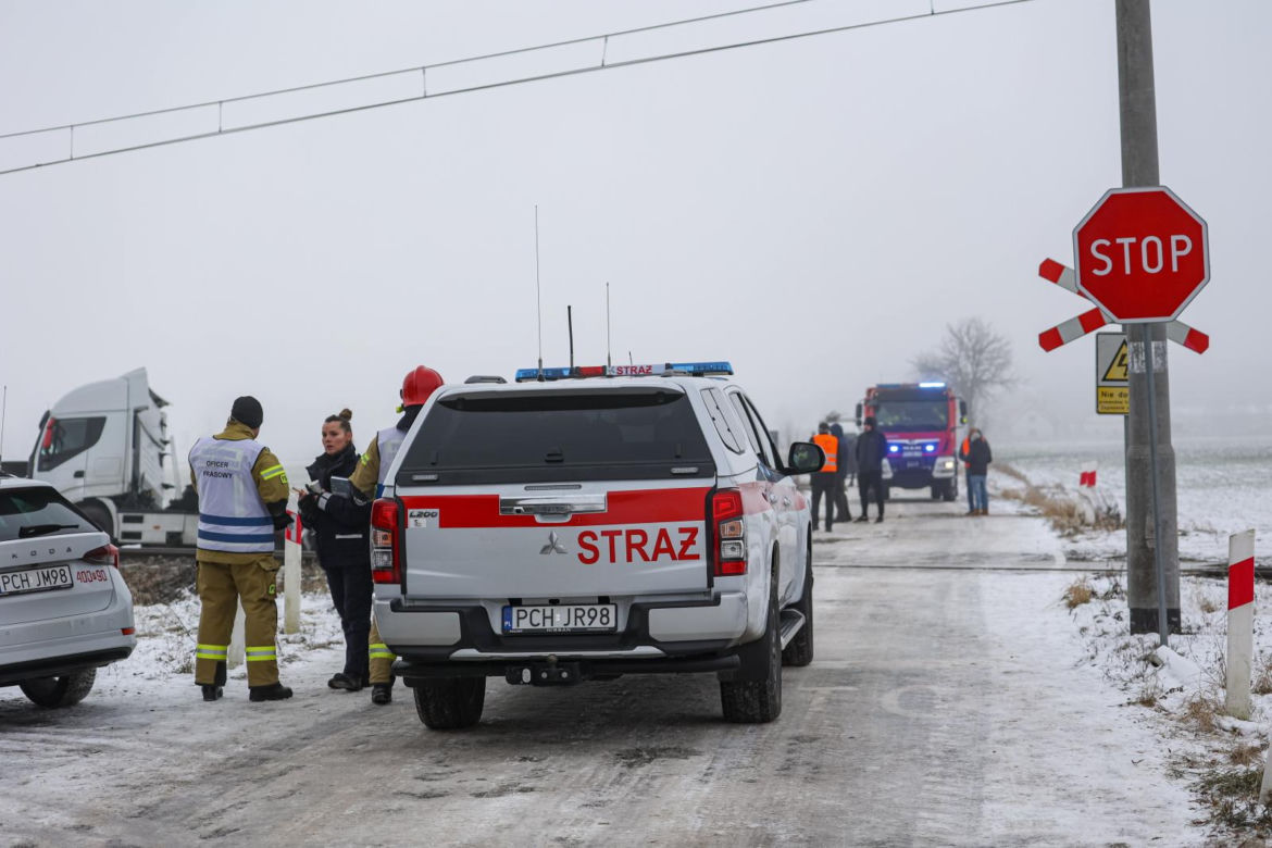 Wypadek na przejeździe kolejowym w Nowych Budach pod Budzyniem