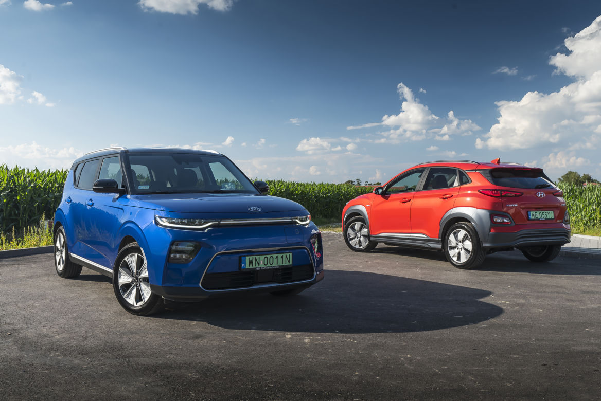Hyundai Kona Electric 39,2 kWh 136 KM Premium & Kia e-Soul 64 kWh 204 KM XL