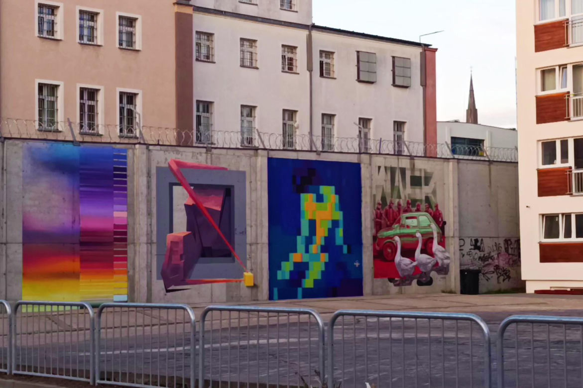 Street-art na murach aresztu