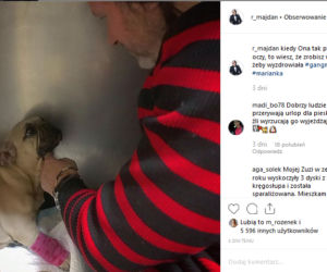 Rozenek odwiedziła pieska w szpitalu